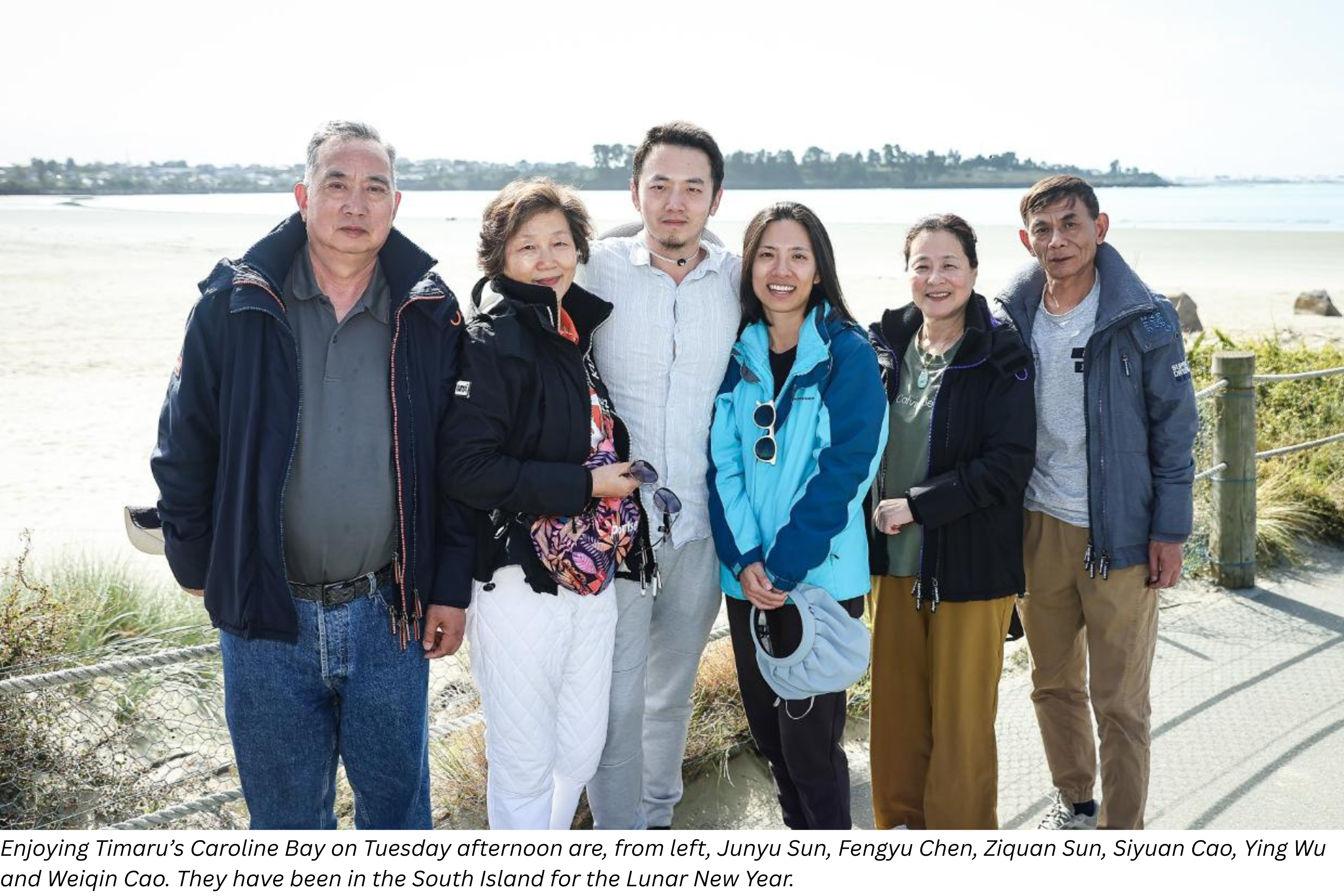 Visitors enjoying Timaru&rsquo;s Caroline Bay